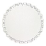 Bodrum Belgravia Silver Scalloped Easy Care Placemats - Set of 4