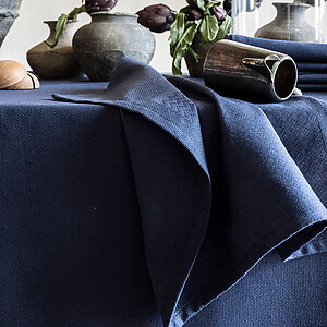 Le Jacquard Francais Slow Life Re-Use Blue Table Linens
