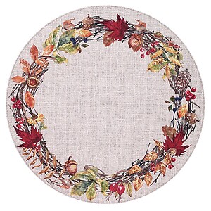 Bodrum Harvest Round Easy Care Placemats - Set of 4