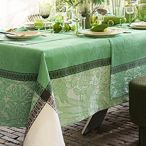 Le Jacquard Francais Escapade Tropicale Green Table Linens