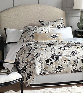 Eastern Accents Grey, White and Tan Floral King Bedding Set