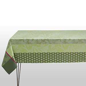 Le Jacquard Francais Nature Urbaine Green Cotton Table Linens