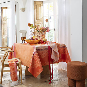 Le Jacquard Francais Mumbai Orange Cotton Table Linens