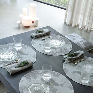 Le Jacquard Francais Souveraine Silver Table Linens