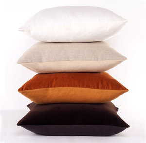 Churchill Linen Velvet Back Pillows by Daniel Stuart Studio, 4 Colors