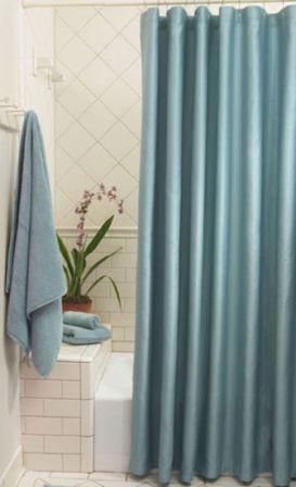 Ottoman Ribbed Cotton Shower Curtains in 24 Colors