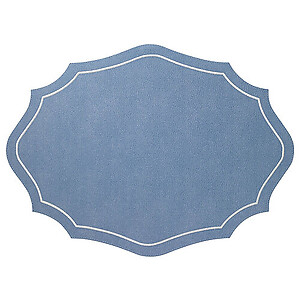 Bodrum Byzantine Iceberg Blue and White Easy Care Placemats - Set of 4