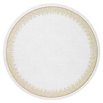 Bodrum Flare Gold Embroidered Round Easy Care Place Mats - Set of 4
