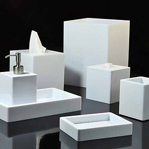 Mike and Ally Ice Lucite Bath Accessories - Black