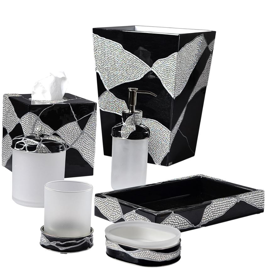 Mike & Ally Genesis Ebony Silver Bathroom Collection | J Brulee Home