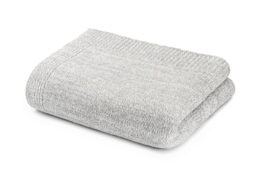 Kashwere Lightweight Heather Throw Stone & Cream