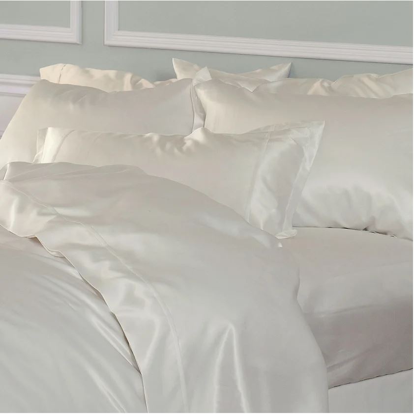 Mulberry Silk Sheets & Bedding. St. Geneve Avorio Bedding