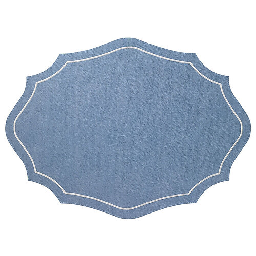 Bodrum Byzantine Iceberg Blue and White Easy Care Placemats - Set of 4