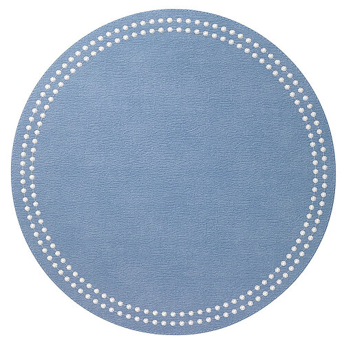Bodrum Pearls Iceberg Blue and White Easy Care Placemats - Set of 4
